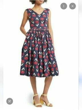 Modcloth Fabulous Fit And Flare Floral Print
